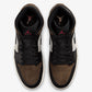 JORDAN | AIR JORDAN 1 MID { BLACK/PHANTOM-PALOMINO-UNIVERSITY RED