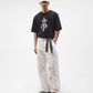 ALMOST GODS | ECHO ALPHA CROSS BOXY TEE { BLACK