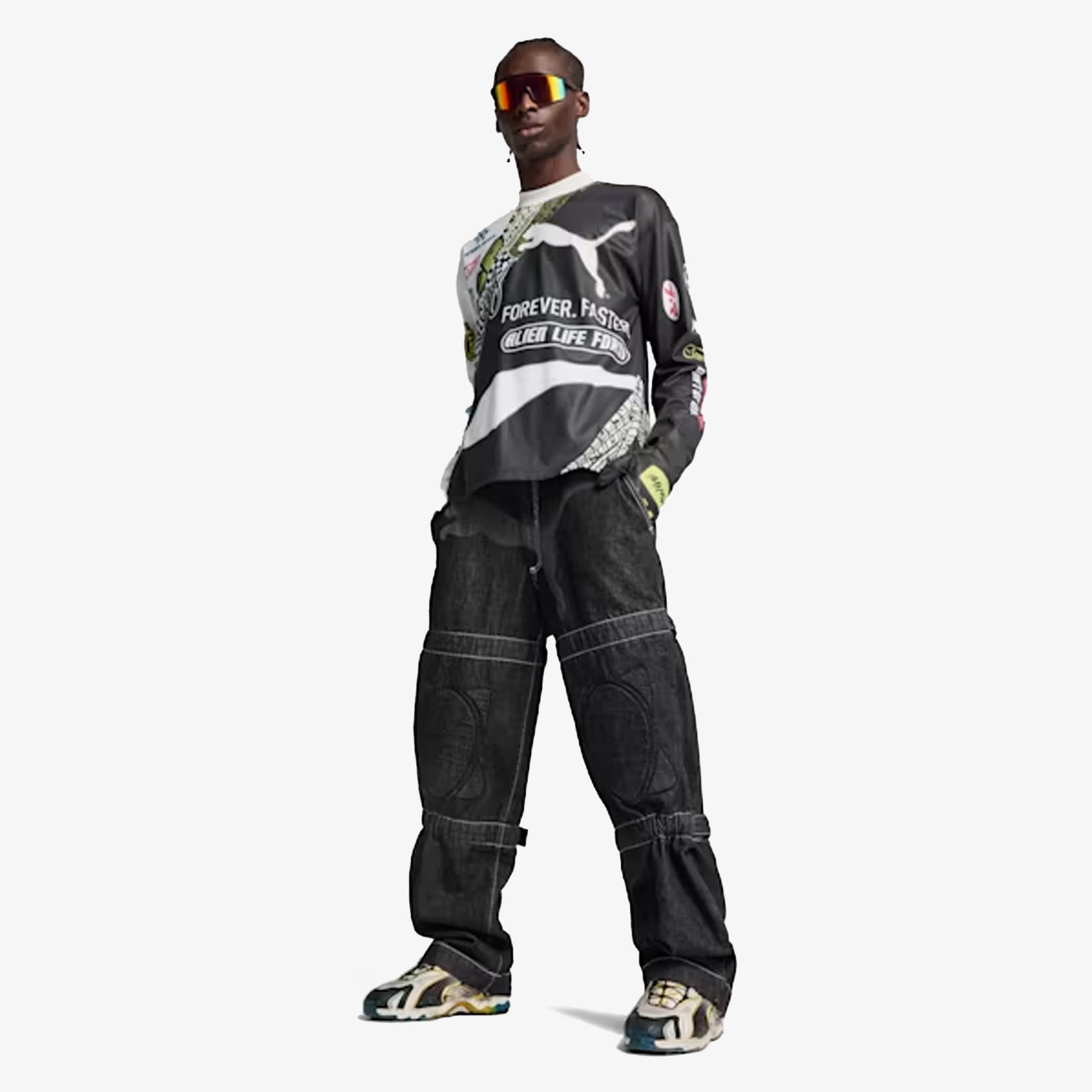 PUMA |X A$AP ROCKY TIRE LONG SLEEVE TEE WITH GLOVES { PUMA WHITE