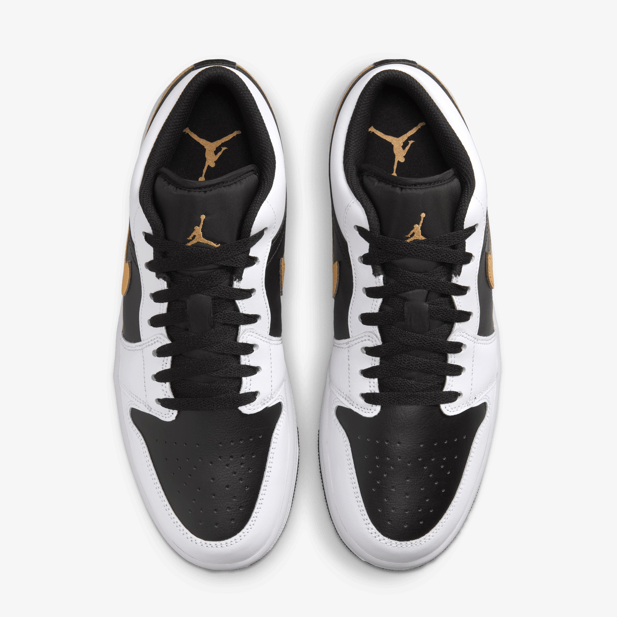Buy White, Metallic & Gold Black Air Jordan 1 Low Shoes Online