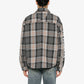 Represent | QUILTED FLANNEL SHIRT  { GREY CHECK