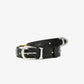 Aries | CROC STUDDED MAZZO BELT { BLACK