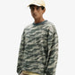 ALMOST GODS | EMBERSTRIPE CAMOUFLAGE BOXY SWEATSHIRT { MILITARY GREEN