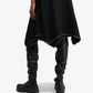 ALMOST GODS | ASSYMETRIC LAYERED KNIT DRESS { BLACK