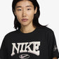 NIKE | LOOSE SHORT-SLEEVE CROPPED T-SHIRT { BLACK