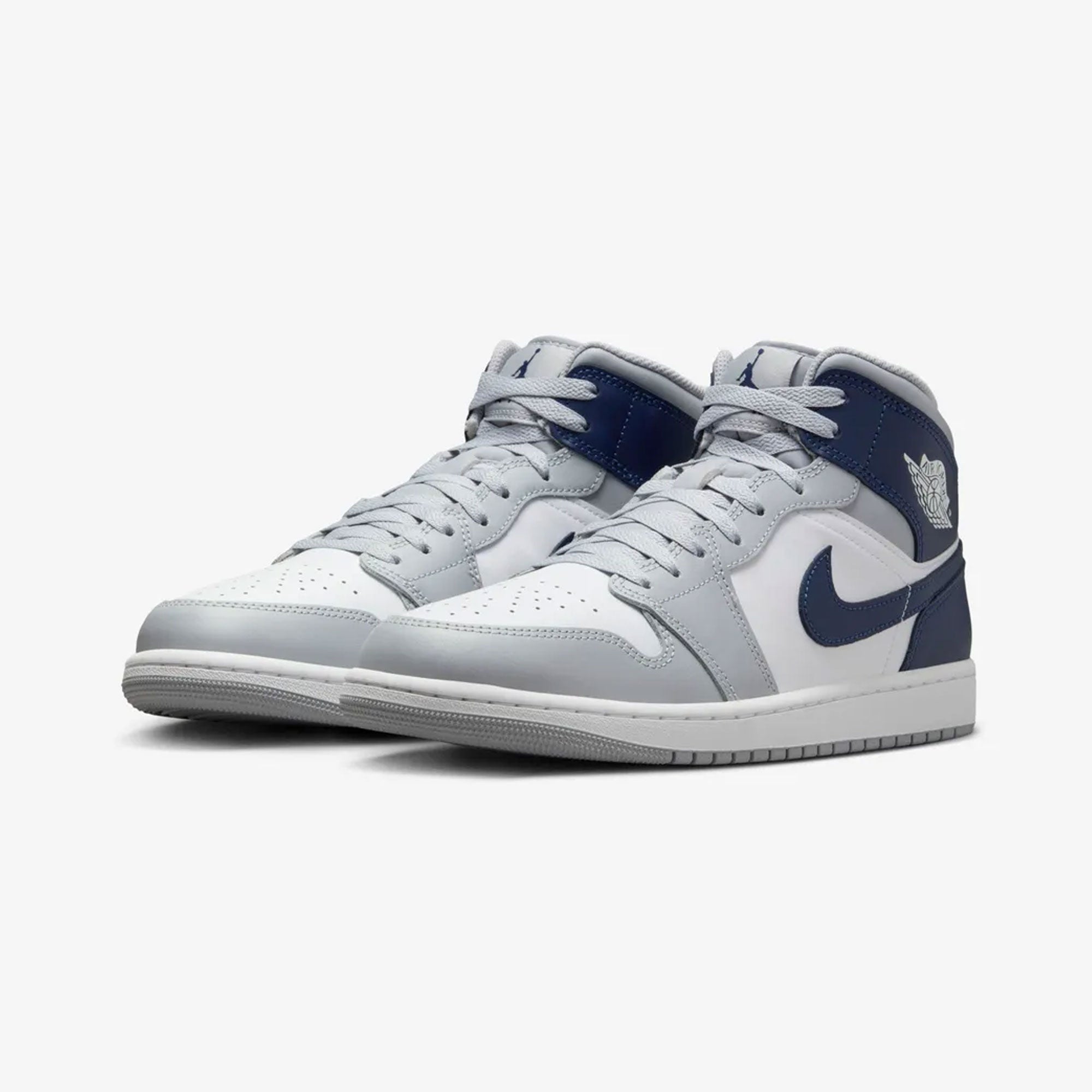 Buy Air Jordan 1 Mid White, Midnight & Navy Wolf Grey Shoes Online Buy Air Jordan 1 Mid White, Midnight & Navy Wolf Grey Shoes Online