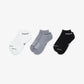 Jordan | EVERYDAY NO-SHOW SOCKS (3 PAIRS) { WHITE/GREY/BLACK