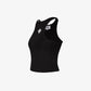 ALMOST GODS | ALPHA CROSS RIBBED TANK { BLACK
