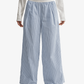 NIKE | LOOSE MID-RISE WOVEN STRIPED PANTS { MYSTIC NAVY/HYDROGEN BLUE/SUMMIT WHITE