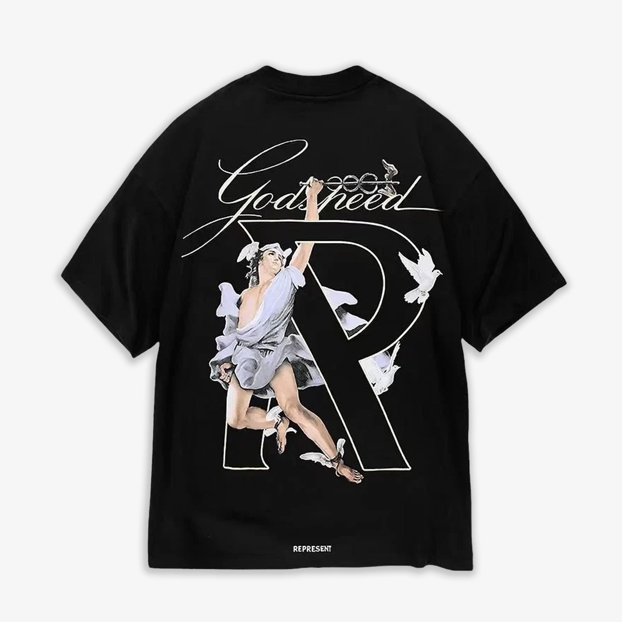 REPRESENT | HERMES T-SHIRT { JET BLACK – Superkicks