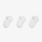 NIKE | PERFORMANCE LIGHTWEIGHT TRAINING NO-SHOW SOCKS (3 PAIRS) { WHITE/WHITE