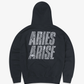 Aries | FADED STUDMEGGEDON HOODIE { BLACK