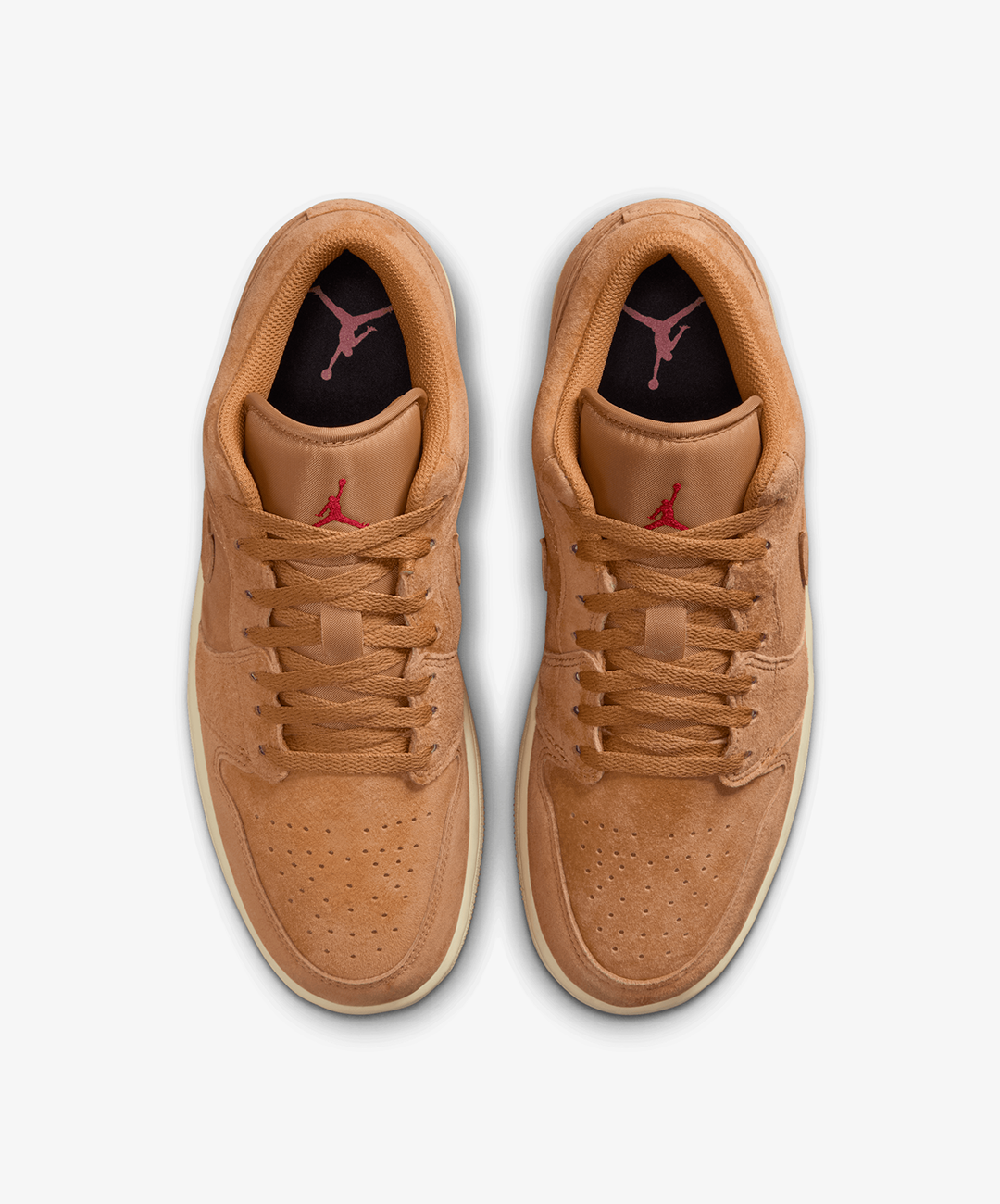 JORDAN | AIR JORDAN 1 LOW SE { FLAX/FLAX-VARSITY RED-MUSLIN