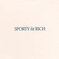 SPORTY & RICH | H&W CLUB CROPPED HOODIE { CREAM/NAVY