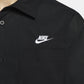 NIKE | CLUB OXFORD BUTTON-UP SHIRT { BLACK/WHITE