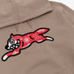 Icecream | KIRIGAMI RUNNING DOG FLOCK HOODIE  { BEIGE