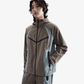 JORDAN | TECH DRI FIT WOVEN COLOR-BLOCK LOOSE OVERSIZED JACKET { CAVE STONE/COOL GREY/BLACK