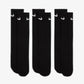 NIKE | EVERYDAY LIGHTWEIGHT TRAINING CREW SOCKS { BLACK/WHITE