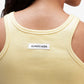 ALMOST GODS | ALPHA CROSS RIBBED TANK TOP { BUTTER YELLOW