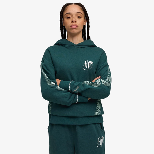 Puma | HOOPS x HARRY POTTER HOODIE { GREEN TERRAIN-HEATHER