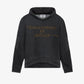 ALMOST GODS | DESTRUCTION AS ECSTASY EMBROIDERED CROPPED HOODIE { BLACK