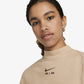 Nike | SHORT-SLEEVE CROPPED TOP  { HEMP/BAROQUE BROWN