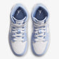 JORDAN | AIR JORDAN 1 MID { HYDROGEN BLUE/WHITE-ALUMINUM