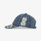 ARIES | STUDDED MEGA GRAPHIC DENIM CAP { BLUE