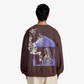 F A R A K | RAAT AKELI HAI BLOCKPRINTED SWEATSHIRT { BROWN