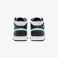 Jordan | AIR JORDAN 1 MID  { WHITE/GREEN GLOW-BLACK