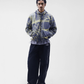 ALMOST GODS | FELT THORN BLOOM RELAXED WINDBREAKER JACKET { NAVY