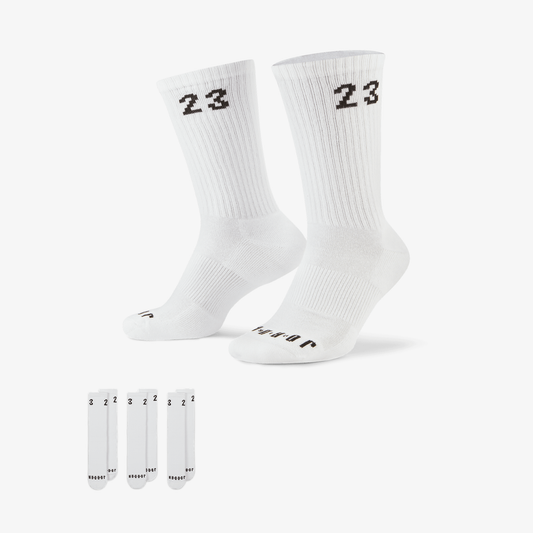 Jordan | CREW SOCKS (3 PAIRS) { WHITE
