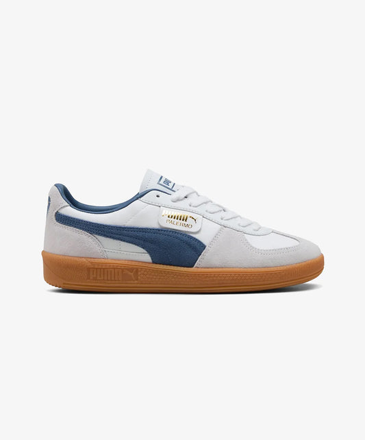 PUMA | PALERMO LEATHER { WHITE/DARK INDIGO