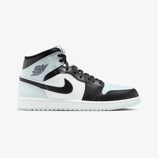 JORDAN | AIR JORDAN 1 MID { BLACK/SQUADRON BLUE-AURA-WHITE