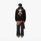 ALMOST GODS | SHATTERED ALPHA CROSS HOODIE { BLACK