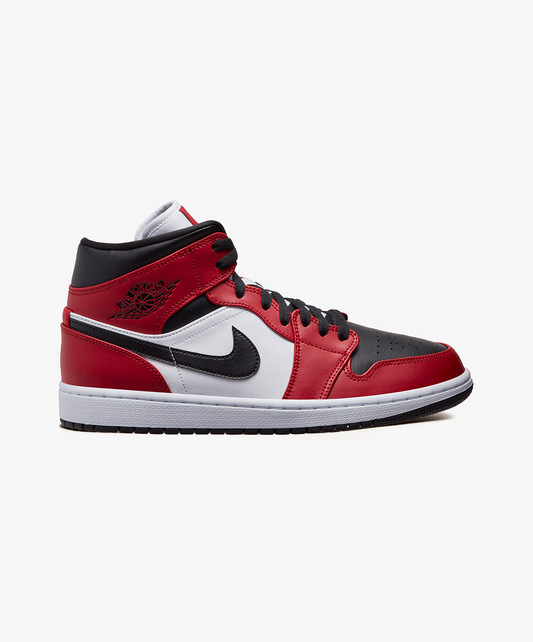 JORDAN | AIR JORDAN 1 MID { BLACK/BLACK-GYM RED