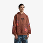 F A R A K | MEHFIL BLOCK-PRINTED HOODIE { BROWN