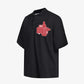ALMOST GODS | ASSEMBLAGE BOXY POLO { BLACK