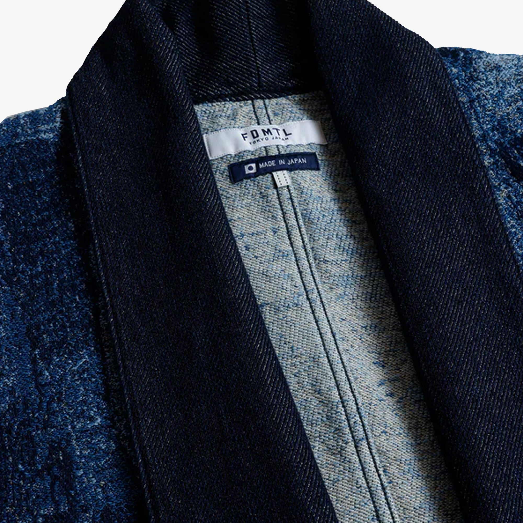 Buy FDMTL Jacquard Boro Haori Rinse Indigo Jacket for Men | Superkicks