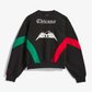 ADIDAS ORIGINALS | x WILLY CHAVARRIA FLEECE CREWNECK { BLACK/RED/GREEN