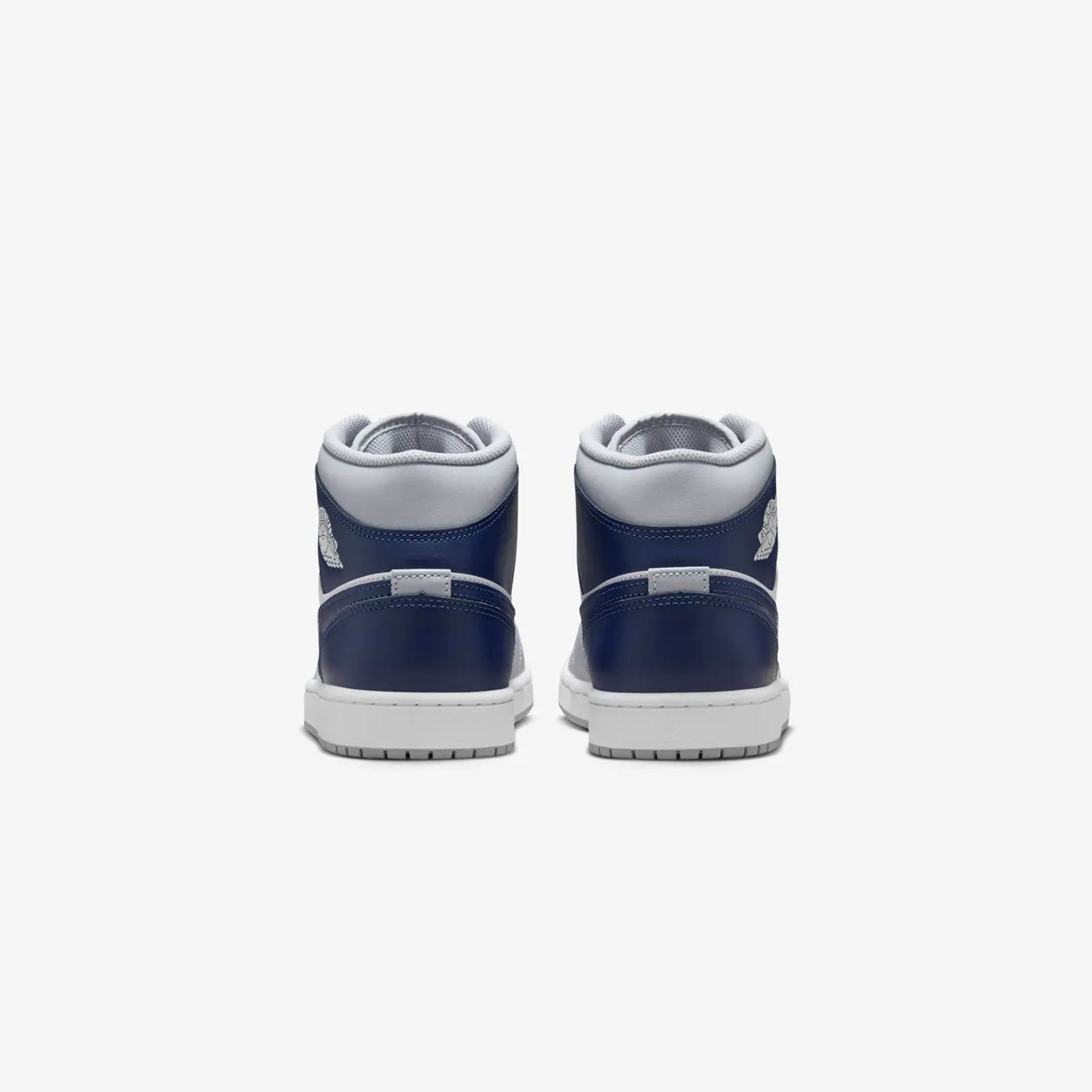 Buy Air Jordan 1 Mid White, Midnight & Navy Wolf Grey Shoes Online