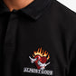 ALMOST GODS | BURNING HEART POLO TEE { BLACK