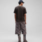 ALMOST GODS | SHATTERED ALPHA CROSS TEE WITH PIGMENT WASH { BROWN