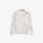 ALMOST GODS | ASSEMBLAGE STRIPE BOXY SHIRT { WHITE
