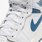 Jordan | AIR JORDAN 1 MID SE (GS)  { WHITE/INDUSTRIAL BLUE-SAIL