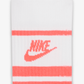NIKE | SPORTSWEAR DRI-FIT EVERYDAY ESSENTIAL { WHITE/HOT PUNCH/HOT PUNCH