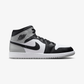 JORDAN | AIR JORDAN 1 MID { WHITE/BLACK-LT SMOKE GREY