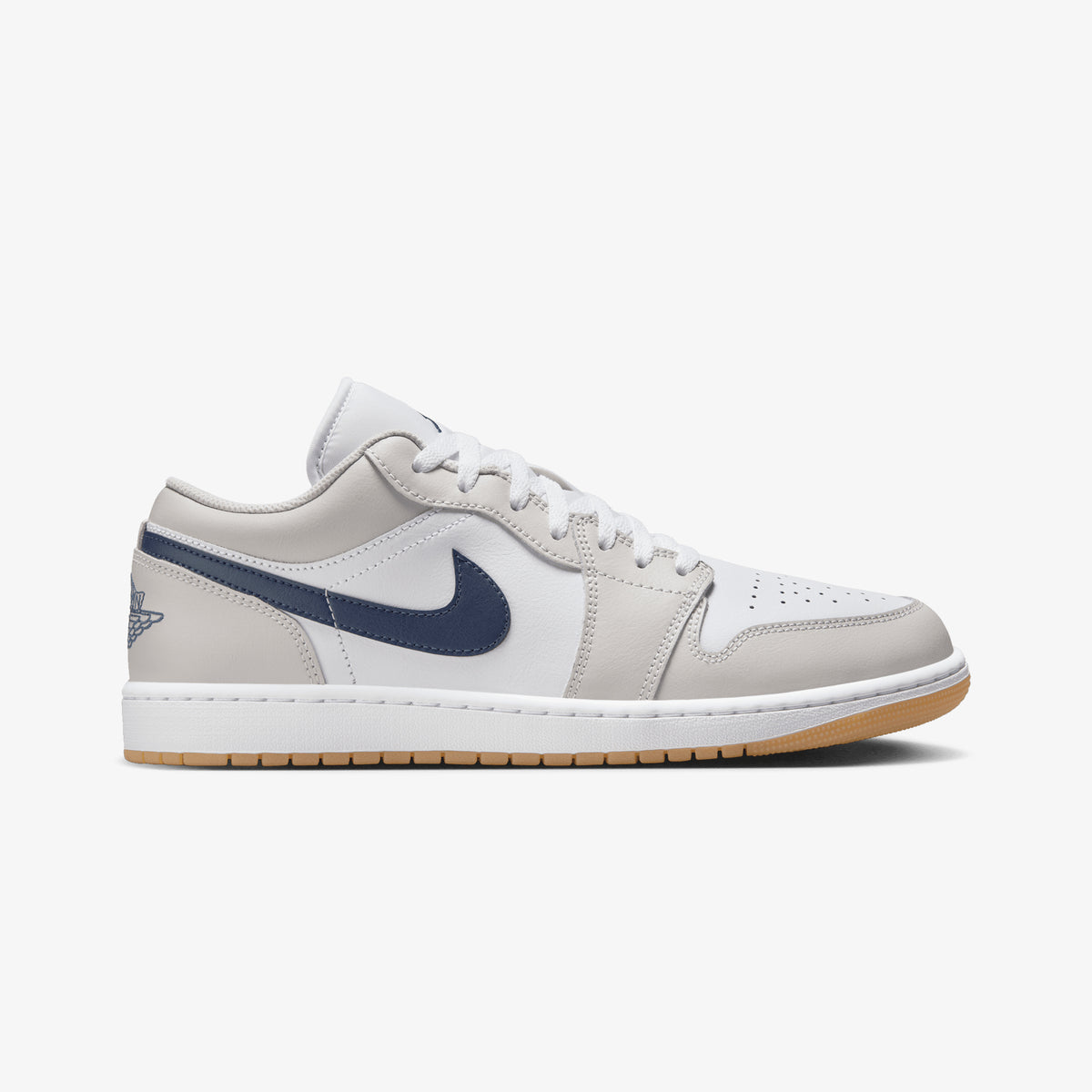 JORDAN | AIR JORDAN 1 LOW { WHITE/MIDNIGHT NAVY-NEUTRAL GREY – Superkicks