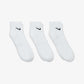 NIKE | EVERYDAY TRAINING ANKLE SOCKS { WHITE/BLACK