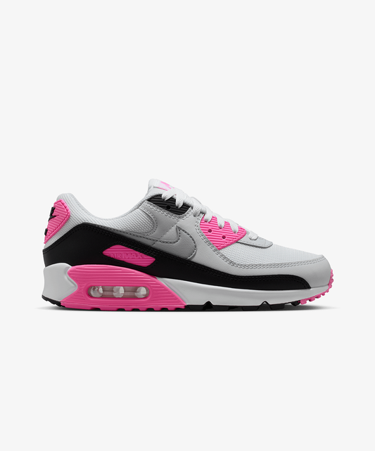 Nike | AIR MAX 90 { WHITE/WOLF GREY-PINK GLOW-BLACK